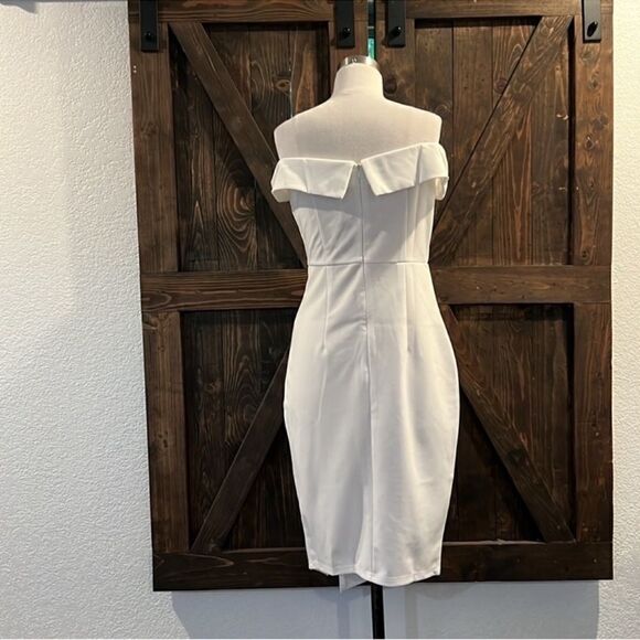 NWT Off The Shoulder Dresses Wedding Guest Cocktail Party Bodycon Split Dress - Picture 7 of 13